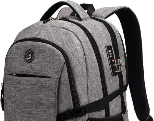 SHRRADOO Travel Laptop Backpack, Business Anti Theft Slim Durable Laptops Backpack with USB Charging Port, College High School Computer Bag for Men Women Fits 16.3 Inch Notebook