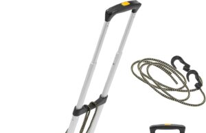 Mount-It! Luggage Cart with Wheels Foldable | Strong, Compact Luggage Cart Holds 77 Pounds – Carry Boxes, Backpacks and Luggage Smoothly with Our Folding Luggage Cart