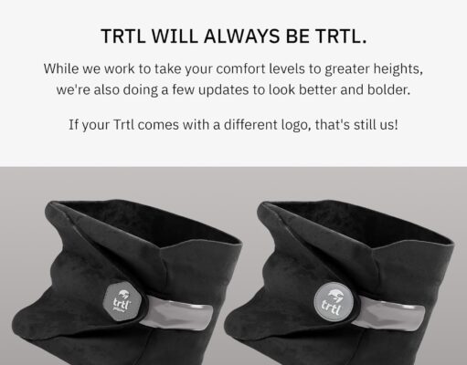 trtl Travel and Airplane Pillow – Real Sleeping Experience on Long Flights – Neck and Shoulder Support – Super-Soft, Lightweight, Easy-to-Carry, and Machine-Washable Flight Pillow