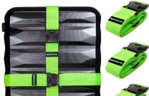 Untethered 4-Pack Luggage Straps | Suitcase Strap, Luggage Strap, Luggage Belt Strap, Luggage Straps for Suitcases TSA Approved, Suitcase Belt Strap, Bag Straps for Luggage. Buckle Straps and Wraps.