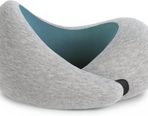 Ostrichpillow Go Neck Pillow – Premium Memory Foam Travel Pillow, 360º Ergonomic Design, Asymmetrical Sides, Travel Bag Included, Washable Modal Cover