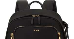 TUMI – Voyageur Celina Backpack – Travel Backpack for Women – For Business, Commute – Holds Up to 16″ Laptop – Black & Gold Hardware