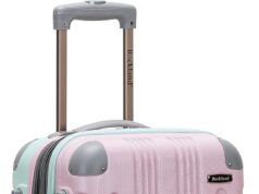 Rockland London Hardside Spinner Wheel Luggage, Multicolor, Carry-On 20-Inch