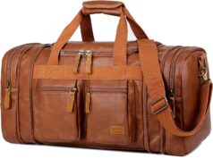 Vegan Leather Travel Duffel Weekender Bag Carry on Overnight Bag Sports Duffel bag For men and Women HB-21
