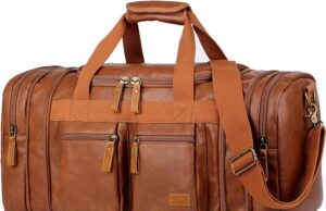 Vegan Leather Travel Duffel Weekender Bag Carry on Overnight Bag Sports Duffel bag For men and Women HB-21
