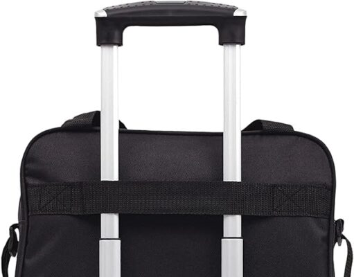 Wrangler Smart Luggage Set with Cup Holder, USB Port and Phone Holder, Black, 2 Piece Set