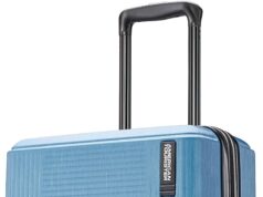 AMERICAN TOURISTER Stratum XLT Expandable Hardside Luggage with Spinner Wheels, Blue Spruce, Carry-On 21-Inch