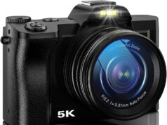 5K Digital Camera WiFi Autofocus Vlogging Camera for YouTube 48MP Camera for Photography and Video, 3.5″ Screen Travel Camera with UV Filter, Anti-Shake,16X Digital Zoom,32GB SD Card,2 Batteries