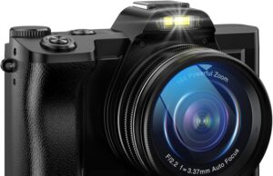 5K Digital Camera WiFi Autofocus Vlogging Camera for YouTube 48MP Camera for Photography and Video, 3.5″ Screen Travel Camera with UV Filter, Anti-Shake,16X Digital Zoom,32GB SD Card,2 Batteries