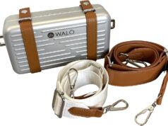 Hard Shell Clutch Case Purse – Mini Suitcase Crossbody Bag with Detachable Leather and Nylon Straps