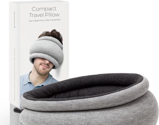 Ostrichpillow Light Commuting, Travel Pillow & Power Nap Pillow – Premium Comfort & Lightweight, Adjustable to Your Head, Small & Versatile