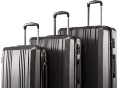 Coolife Luggage Expandable Suitcase PC+ABS 3 Piece Set with TSA Lock Spinner 20in24in28in