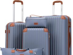 Luggage Sets 5 Piece Suitcases with Wheels, Suitcase Set ABS Hard Case Luggage with TSA Lock Spinner Wheels Durable Travel Luggage