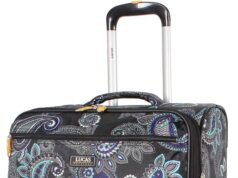 Lucas Designer Luggage – Expandable 28 Inch Softside Bag with Pattern- Durable Large Ultra Lightweight Checked Suitcase with 4-Rolling Spinner Wheels (Diva)