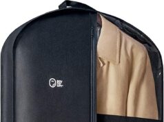 Luxury Storage Garment Bag for Long Coat, Fur, Mink, Gown, Vestment and Choir Robe | 60 Inch + 5 Inch Gusset Cover | Heavy Duty, Hanging, Breathable, Foldable Travel and Wardrobe Clothes Protector