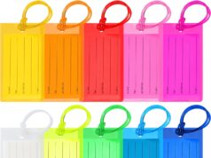 10 Pack Luggage Tags Suitcases PVC Travel Bag & Baggage ID Label Tags Travel Essentials by Sodsay