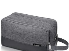Toiletry Bag for Men Hanging Dopp Kit Water Resistant Shaving Bag Small Toiletry Bag for Traveling (Denim Grey)