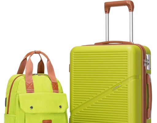 Carry On Luggage 22x14x9 Airline Approved, 20 Inch Carry on Suitcases with Wheels, ABS Lightweight Carry-on Luggage, Travel Suitcase Set with Wheels and TSA Lock