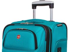 SwissGear Sion Softside Expandable Luggage, Teal, Carry-On 21-Inch