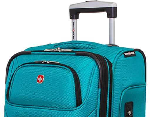 SwissGear Sion Softside Expandable Luggage, Teal, Carry-On 21-Inch