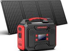 Portable Solar Generator, 250W Portable Power Station with Solar Panels 40W Included, 110V Pure Sine Wave, 250Wh Solar Power Bank with AC Outlet for Home Use Camping Emergency Power Backup