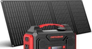 Portable Solar Generator, 250W Portable Power Station with Solar Panels 40W Included, 110V Pure Sine Wave, 250Wh Solar Power Bank with AC Outlet for Home Use Camping Emergency Power Backup