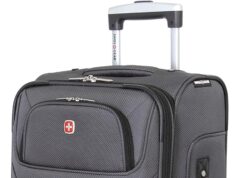 SwissGear Sion Softside Expandable Luggage, Dark Grey, Carry-On 21-Inch