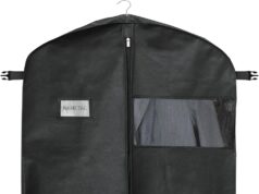Simple Houseware 43-Inch Heavy Duty Garment Bag with Pockets for Dresses, Coats