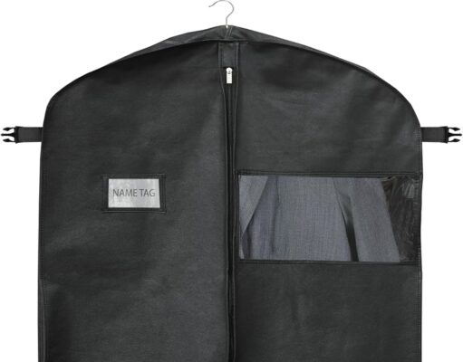 Simple Houseware 43-Inch Heavy Duty Garment Bag with Pockets for Dresses, Coats