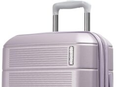 American Tourister Stratum 2.0 Expandable Hardside Luggage with Spinner Wheels, Purple Haze, Carry-on
