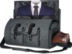 UNIQUEBELLA Carry-on Garment Bag Large Duffel Bag Suit Travel Bag Weekend Bag Flight Bag with Shoe Pouch for Men Women Age: Over 6 Years Old