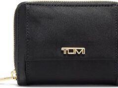 TUMI – Voyageur Tri-Fold Zip-Around – Aesthetic Women’s Zipper Wallet with Cash/Card Holders – Travel Wallet – With Gift Box – Black/Gold