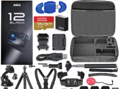 GoPro HERO12 Black 5.3K Action Camera Bundle with 128GB Card and 50 Accessories