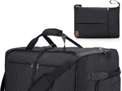 120L Foldable Collapsible Waterproof Travel Duffel Bag for Men and Women with Shoe Compartment