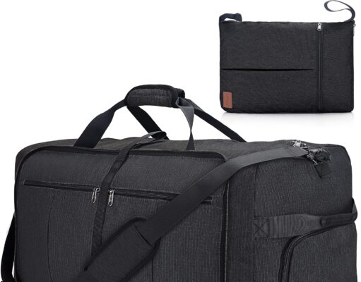 120L Foldable Collapsible Waterproof Travel Duffel Bag for Men and Women with Shoe Compartment