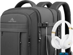 Travel Backpack, Extra Large Backpack, Carry On Backpack, Expandable Airline Approved Water Resistant Business Luggage Suitcase Daypack Bag Fits 17 Inch Laptops, Travel Gifts for Men Women, Black