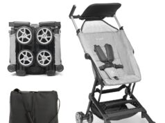 Munchkin® Sparrow™ Ultra Compact Lightweight Travel Stroller for Babies & Toddlers, Grey