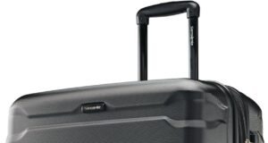 Samsonite Omni PC Hardside Expandable Luggage with Spinner Wheels, Checked-Large 28-Inch, Black, 68310-1041