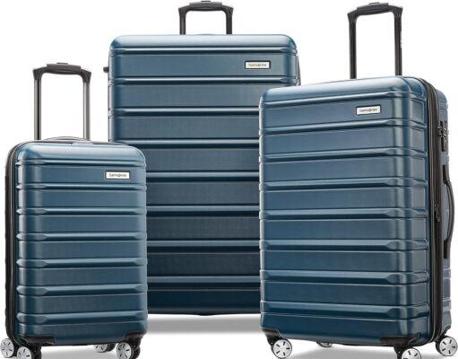 Samsonite Omni 2 Hardside Expandable Luggage with Spinners, Nova Teal, 3-Piece Set (CO/MED/LG)