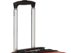 Amazon Basics Expandable Hardside Carry-On Luggage, Suitcase with Wheels, 21-Inch Spinner with Four Spinner Wheels and Scratch-Resistant Surface, Orange