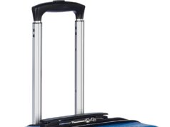 Amazon Basics Expandable Hardside Carry-On Travel Luggage Suitcase with Wheels, 21-Inch Spinner with Four Spinner Wheels and Scratch-Resistant Surface, Light Blue