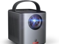 NEBULA Mars 3 Air GTV Projector – Netflix Officially Licensed, 400 ANSI-Lumen Brightness, Native 1080P, Dolby Digital Sound,150-Inch Picture, Built-In Battery for 2.5 Hours of Playtime Anywhere.