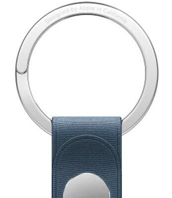 Apple AirTag FineWoven Key Ring – Pacific Blue, Holder Only