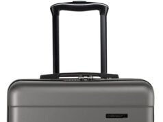 Anode 44L 55x40x20cm (22x16x8inch) Carry On Hand Luggage Suitcase – Lightweight, Hard Shell, 4 Wheels, 3 Digit Combination Lock (Graphite)