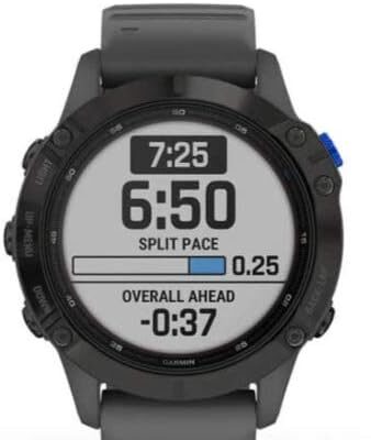 Garmin 010-02410-10 fenix 6 Pro Solar, Multisport GPS Watch with Solar Charging Capabilities, Advanced Training Features and Data, Black with Slate Gray Band