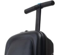 Scooter Luggage for Kids and Adults,Carry On Foldable Suitcase with Wheels,Multifunctional Ride On Trolley Scooter Case Bags (Black)