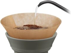 WACACO Cuppamoka Pour-Over Coffee Maker, Portable Drip Coffee Maker with 10 Cone Paper Filters, Manually Operated, Stainless Steel Coffee Brewer, 10 fl oz