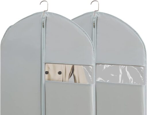 Garment Bags for Travel, 50” Garment Bags for Hanging Clothes, Suit bag (Set of 2, 23.3” X 50”)