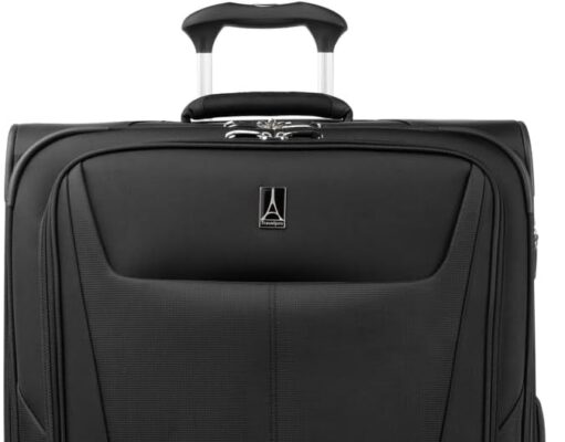 Travelpro Maxlite 5 Softside Expandable Checked Luggage with 4 Spinner Wheels, Lightweight Suitcase, Men and Women, Black, Checked Large 29-Inch