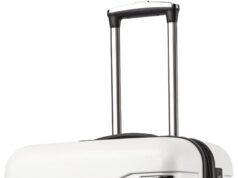 Coolife Luggage Expandable(only 28″) Suitcase PC+ABS Spinner Built-In TSA lock 20in 24in 28in Carry on (white, S(20in_carry on))